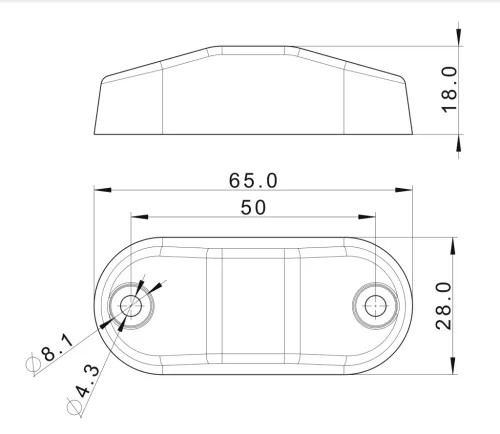 LED galben indicator de poziție 12/36V