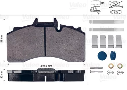 Plăcuță de frână BPW ECO+2 WVA29228