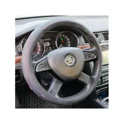 HUSA PENTRU VOLAN 37-39CM DIN IMITATIE DE PIELE NEGRU/ROZ