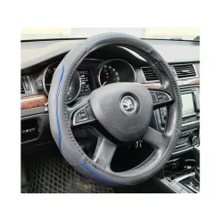 HUSA PENTRU VOLAN 37-39CM IMITATIE DE PIELE NEGRU/ALBASTRU