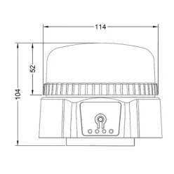   Lanternă magnetică cu acumulator 12-24V reîncărcabilă cu telecomandă