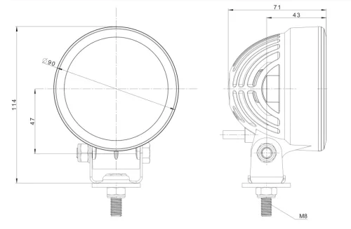 Lampă de lucru Ledes 6 LED 2500LUM