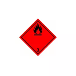AUTOCOLANT ADR 3 (LICHID INFLAMABIL) 10x10cm