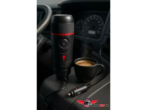 APARAT DE CAFEA 12V CAPSULĂ 60ML 80W  CU MUFA DE BRICHETA