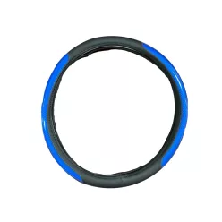   HUSA PENTRU VOLAN 44-46CM EFECT DE PIELE CU MODEL CARBON NEGRU/ALBASTRU