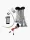 Claxon electric 12V dublu + compresor, plastic culoare crom, 150 dB, 29/23 cm