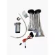 Claxon electric 12V dublu + compresor, plastic culoare crom, 150 dB, 29/23 cm