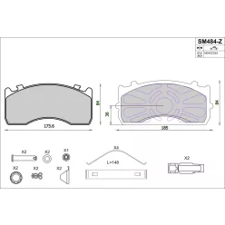 Plăcuță de frână Mercedes Atego 29115/29116