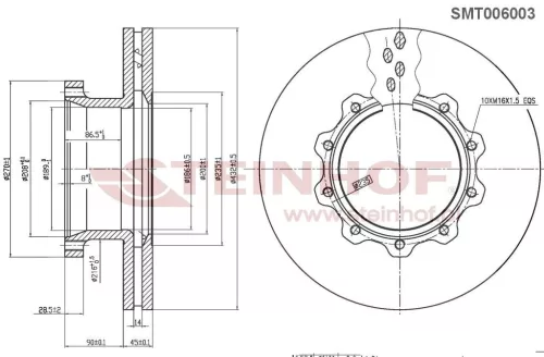 Disc de frână MAN, MAN107, TGA, F2000