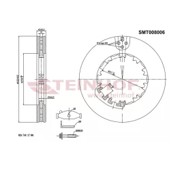 Disc de frână cu kit de instalare DAF