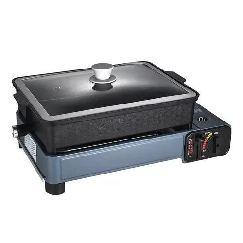 Aragaz portabil cu tigaie grill