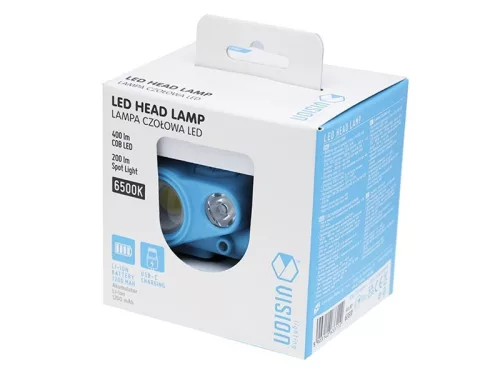 Lampă frontală, reîncărcabilă, 3W COB LED