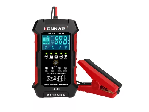 ÎNCĂRCĂTOR DE BATERII RC10 12/24V ÎNCĂRCĂTOR, ÎNTREȚINERE, ÎNCĂRCĂTOR CU PICURARE