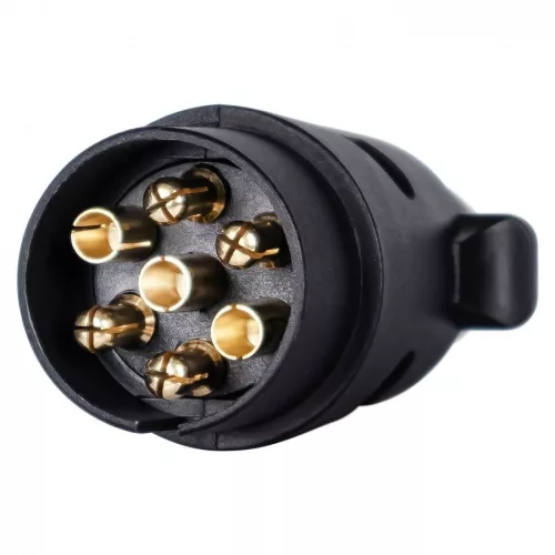 Ștecher electric 12V 7p din plastic (cu capăt din cauciuc)