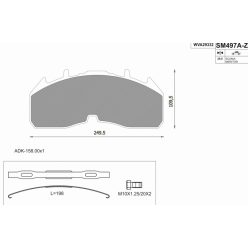 Scania 16- plăcuțe de frână (29332)