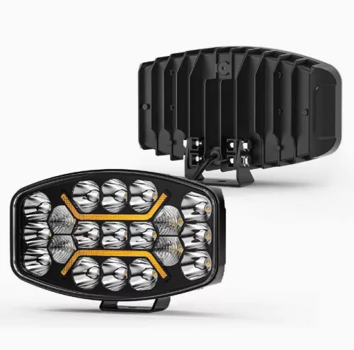 LED cu fază lungă 25 cm + LED cu lumină de poziție galbenă