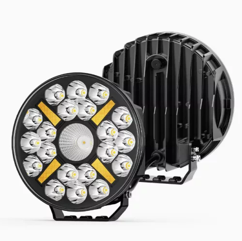 LED fază lungă 23 cm + LED lumină de poziție galbenă