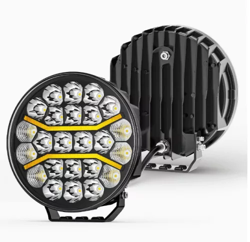 LED fază lungă 23 cm + LED lumină de poziție galbenă