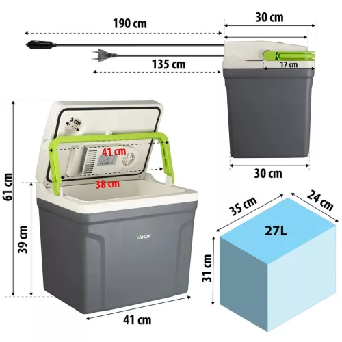 Cutie de răcire 27L 12/24V