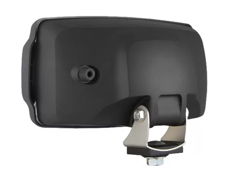 PROIECTOR CAMION CU STICLA ALBASTRU DESCHIS (LUMINA ALBA) CARCASA NEAGRA 220x123mm