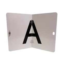   TABLA, PLACA REFLECTORIZANTA CU LITERA "A" DESEURI PERICULOASE (PLIANTA)