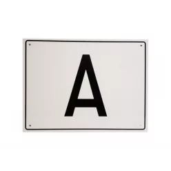   TABLA, PLACA CU LITERA "A" DESEURI PERICULOASE (300x400)