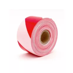 BANDA AVERTIZARE ROSU-ALB 5CMX200M