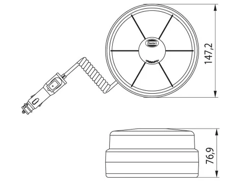 GIROFAR CU LED 12/24V SISTEM DE PRINDERE PRIN MAGNET
