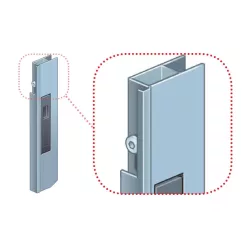 Încuietoare cu zăvor 400 metal stânga