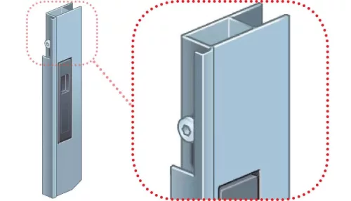 Încuietoare cu zăvor 400 metal stânga