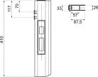 Încuietoare cu zăvor 400 metal stânga