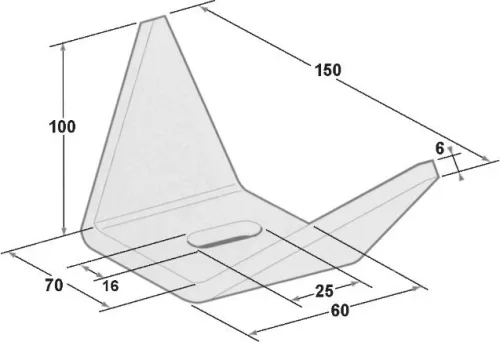 Suport de montare a apărătorilor de noroi 150