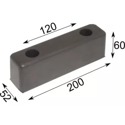 TAMPON CAUCIUC 200 X 52 X 60