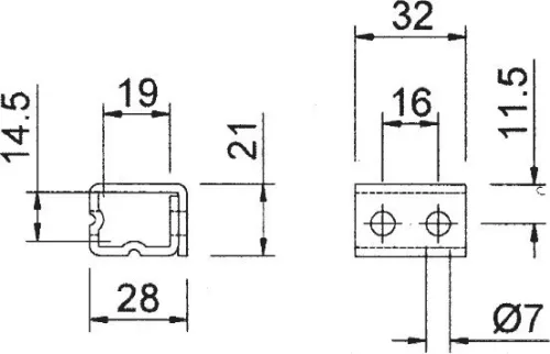 Set de buzunare pentru încuietoare de capăt din aluminiu