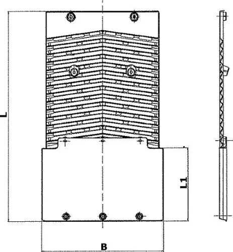 Inserție pentru clapeta de noroi 520x785/217