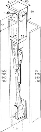 Bara basculanta H-11 120mm dreapta