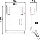 Cârlig de buzunar de jos sudabil 1 buzunar