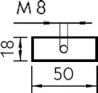 Placa filetata cu o gaura