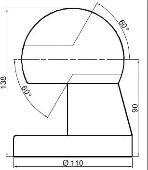 Set de bile verticale basculante 95mm