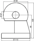 Set de bile verticale basculante 95mm