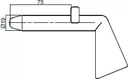 Pinul furcii de înclinare 19mm
