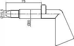 Pinul furcii de înclinare 15,5/20mm