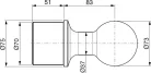 Set de bile cu înclinare orizontală 73mm