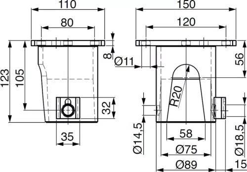 Set de bile cu înclinare orizontală 73mm