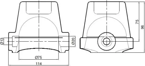 Cupa pentru bilă basculantă de 75 mm