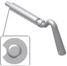 Pin pentru bilă basculantă de 75 mm 1 canelură