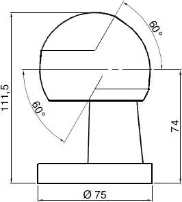 Bilă pivotantă 75mm spate dreapta