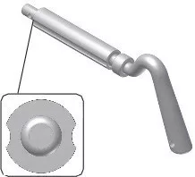 Pin pentru bilă basculantă de 75 mm 2 caneluri