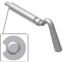 Pin pentru bilă basculantă de 95 mm 1 canelură