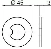 Soclu pentru sferă de 85/95 mm 1 canelură